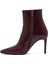Kadın Bordo Fermuarlı Yüksek Ince Topuklu Deri Bot 25WFD133018 4