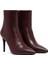 Kadın Bordo Fermuarlı Yüksek Ince Topuklu Deri Bot 25WFD133018 5