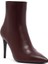 Kadın Bordo Fermuarlı Yüksek Ince Topuklu Deri Bot 25WFD133018 8