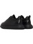 Erkek Siyah Bağcıklı Kalın Tabanlı Deri Sneaker 25WFD641114 5