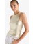 Slim Fit Dar Kesim Halter Yaka Fitilli Kaşkorse Parlak Kumaş Atlet G2531AX25AU 1