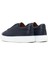 Erkek Lacivert Bağcıklı Kalın Tabanlı Deri Sneaker 25WFD8240FT 5