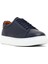 Erkek Lacivert Bağcıklı Kalın Tabanlı Deri Sneaker 25WFD8240FT 6