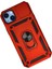iPhone 14 Plus Kılıf Pars Lens Yüzüklü Silikon - Kırmızı 3