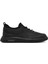 Erkek Siyah Bağcıklı Kalın Tabanlı Deri Sneaker 25WFD642414 1