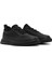 Erkek Siyah Bağcıklı Kalın Tabanlı Deri Sneaker 25WFD642414 3