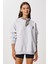 Fular Detaylı Şardonlu Örme Sweatshirt LPX0005 Gri Melanj 3