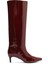 Kadın Bordo Kısa Ince Topuklu Rugan Çizme 25WFE481416 1