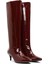 Kadın Bordo Kısa Ince Topuklu Rugan Çizme 25WFE481416 5