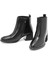 Kadın Siyah Fermuarlı Topuklu Bot 25WFE400718 3