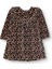 Kız Bebek Leopar Elbise Kadife Uzun Kol 1