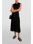 Sandaro Siyah Örgü Elbise ,gündelik Şık Elbise , Sandro Yuvarlak Boyun Kolsuz Örgü Orta Uzunlukta Elbise 2