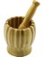 Ahşap Bambu - Çizgili Havan Sarımsak Dövecek Ç: 9.5cm--D: 6.6cm--Y:10.5cm Fileli Ambalaj (5263) 1