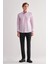 Lila Yarım Italyan Yaka Uzun Kol Slim Fit Pamuklu Gömlek 1004255180 2