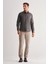 Haki Sert Yaka Uzun Kol Slim Fit Pamuklu Gömlek 1004255175 2