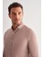 Koyu Kahverengi Smart Düğmeli Yaka Uzun Kol Cepsiz Slim Fit Casual Gömlek 1004255165 4