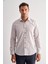 Taş Rengi Yarım Italyan Yaka Uzun Kol Easy To Iron Slim Fit Pamuklu Gömlek 1004255301 5