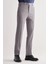 Gri Yan Cep Açık Paça Kendinden Desenli Slim Fit Esnek Pantolon 1003255151 3