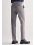 Gri Yan Cep Açık Paça Kendinden Desenli Slim Fit Esnek Pantolon 1003255151 4