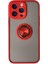 iPhone 14 Pro Max Kılıf Montreal Yüzüklü Silikon Kapak - Kırmızı 1