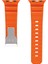 Apple Watch 8 (45MM) Uyumlu Metal Tokalı Silikon KORDON-145 Turuncu 5