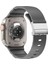 Apple Watch Ultra 2 (49MM) Uyumlu Metal Tokalı Silikon KORDON-145 Gri 1