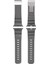 Apple Watch Ultra 2 (49MM) Uyumlu Metal Tokalı Silikon KORDON-145 Gri 4