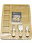 Dikdörtgen 6+1 Bölmeli Mdf Kahvaltı Peynir Sunum Panosu 3 Bıçak=ahşap Sap 30X39.5CM (5263) 1