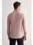 Koyu Kahverengi Smart Düğmeli Yaka Uzun Kol Cepsiz Slim Fit Casual Gömlek 1004255165 5