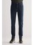 Koyu Lacivert Gabardin 5 Cep Düz Paça Casual Slim Fit Denim Pantolon 1023255153 1