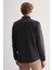 Siyah Smart Düğmeli Yaka Uzun Kol Cepsiz Slim Fit Casual Gömlek 1004255170 5