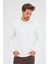 Krem Uzun Kol Bisiklet Yaka Düz Pamuklu Comfort Fit Sweatshirt 1013255150 5