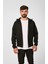 Şardonlu Dalgıç Fermuarlı Dik Yaka Kapüşonlu Sweatshirt/ceket 1