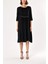 Siyah Büzgülü Bol Kesim Elbise 92279 2