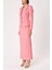 Pembe Uzun Etek ve Blazer Ceketli Ikili Takım 12281 7