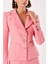Pembe Uzun Etek ve Blazer Ceketli Ikili Takım 12281 10