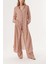 Bej Beli Lastikli Pantolonlu Ikili Takım 12317 6