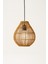 Doğal Rattan Avize, El Yapımı Sarkıt, E27 Duy, LED Uyumlu, Siyah Askı, 25X30 cm 4