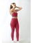 Kadın Yüksek Bel Spor Tayt - Acid Pembe Seamless Toparlayıcı ve Büzgülü Fitness Taytı 2