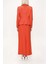 Kırmızı Uzun Etek ve Blazer Ceketli Ikili Takım 12281 5