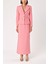 Pembe Uzun Etek ve Blazer Ceketli Ikili Takım 12281 1