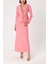 Pembe Uzun Etek ve Blazer Ceketli Ikili Takım 12281 3