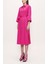 Fuşya Kemerli Bol Kesim Gömlek Elbise 93995 2