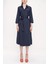 Lacivert Kemerli Bol Kesim Gömlek Elbise 93995 1