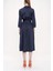Lacivert Kemerli Bol Kesim Gömlek Elbise 93995 4