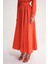 Tarçın Yüksek Bel Lastik ve Fermuar Detaylı Uzun Etek 81310 3