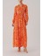 Turuncu Kemerli Rahat Gömlek Elbise 94389 2