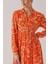 Turuncu Kemerli Rahat Gömlek Elbise 94389 5