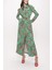 Yeşil Kolları Büzgülü Gömlek Elbise 94170 1