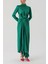 Yeşil Etekten Bağlamalı Uzun Elbise 94204 1